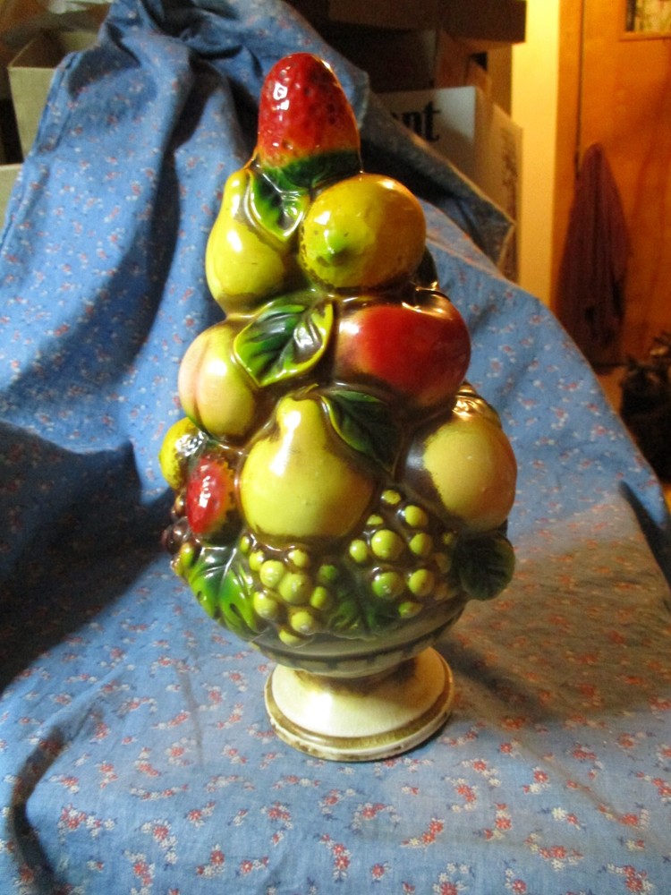 Vintage Ceramic Topiary Centerpiece Probably Italian  About 10 Inch High