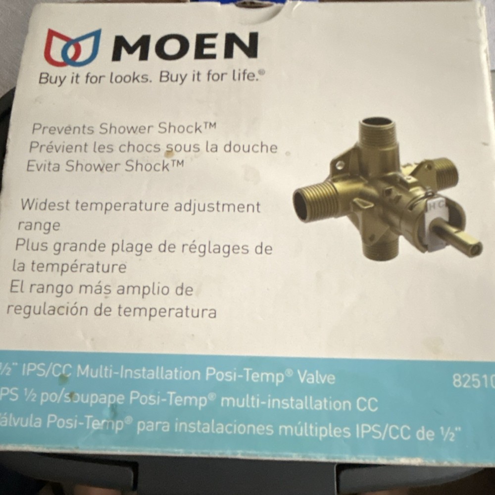 Moen 82510 Brass Faucet Valve Posi-Temp Prevents Shower Shock Wide Temp Range