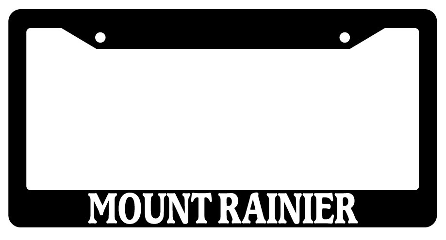 Black Rainier Novelty License Plate Frame 2388 Auto Accessory