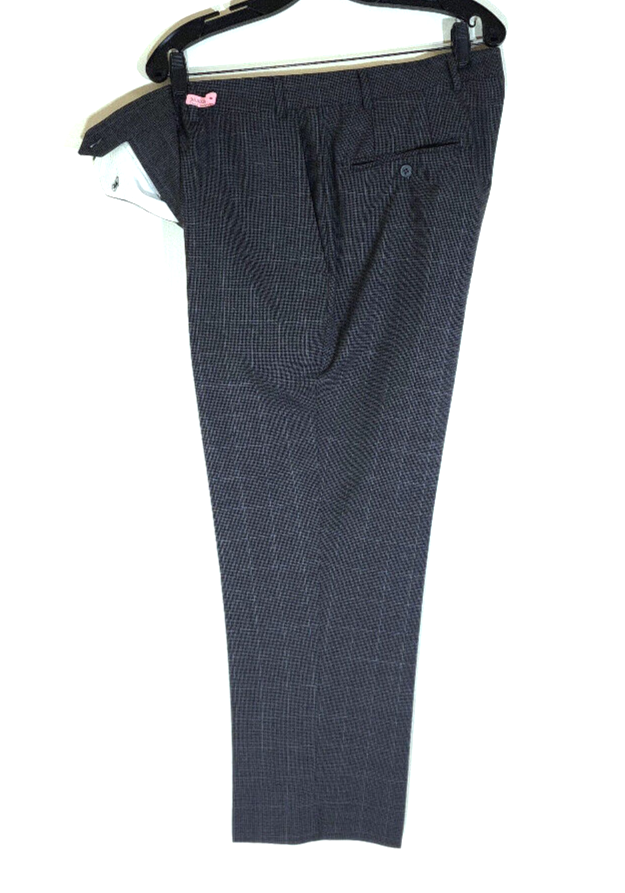 Kirkland Signature Slacks, 36Wx29L 80% Cotton, 20 % Polyester, light Blue Check