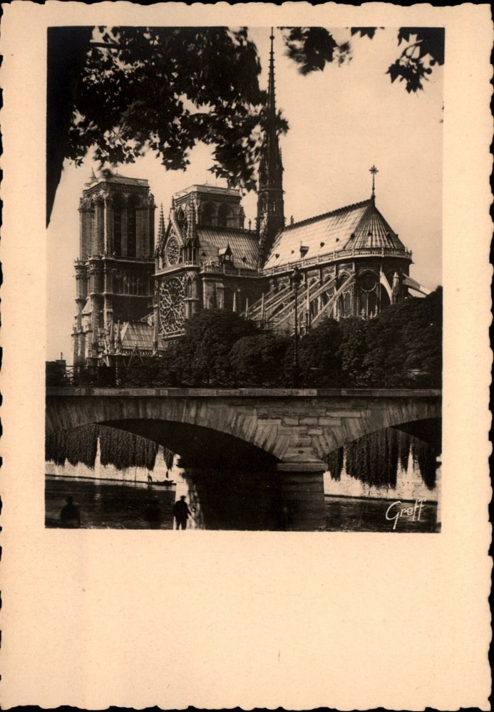 RPPC Notre Dame Paris France vintage postcard k894