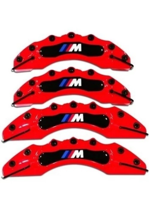 For BMW M Performance Disc Brake Caliper Covers (Front & Rear 4PCS/Set) red