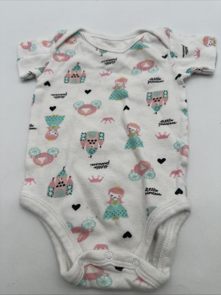 Koala Baby One Piece Youth Girl 3-6M Aop White Snap..#25530