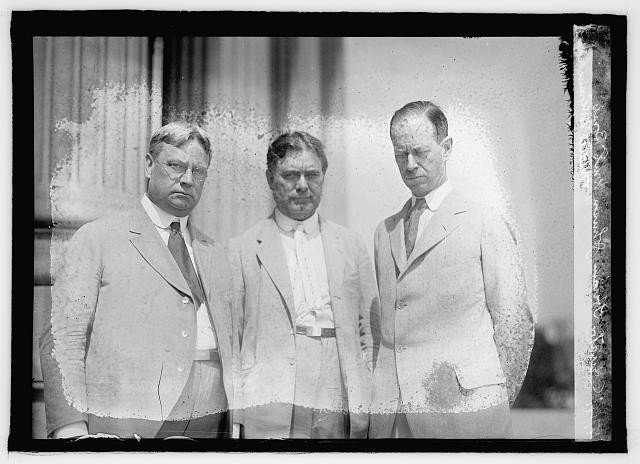 Photo:Wm. E. Borah & Medire McCormick, Senator Hiram Johnson