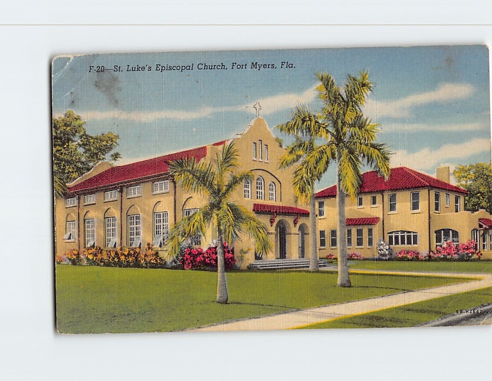 Postcard St. Luke's Episcopal Church Fort Myers Florida USA