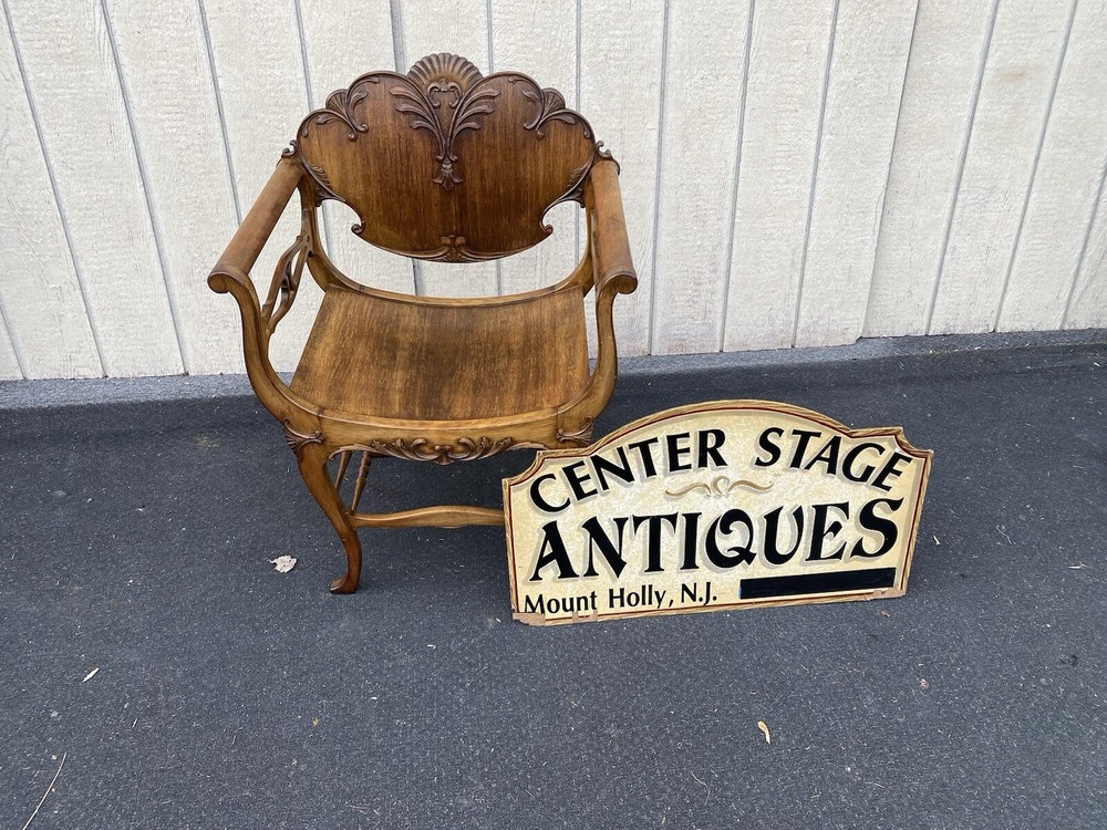 00001 Antique Mahogany Carved Armchair Chair