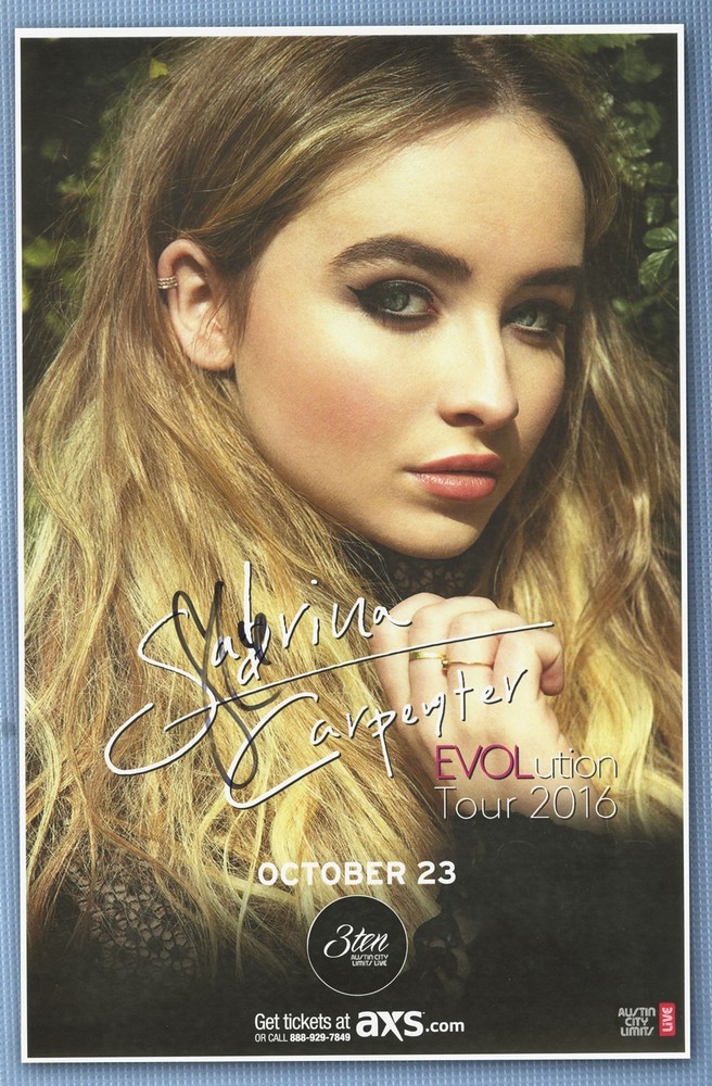 Sabrina Carpenter signed autographed concert poster