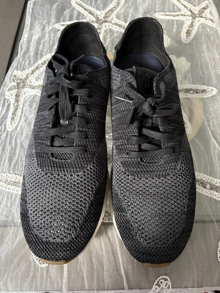 Cole Haan Grandpro Shoes Mens 11 Black Gray Knit Sneakers Lightweight Casual