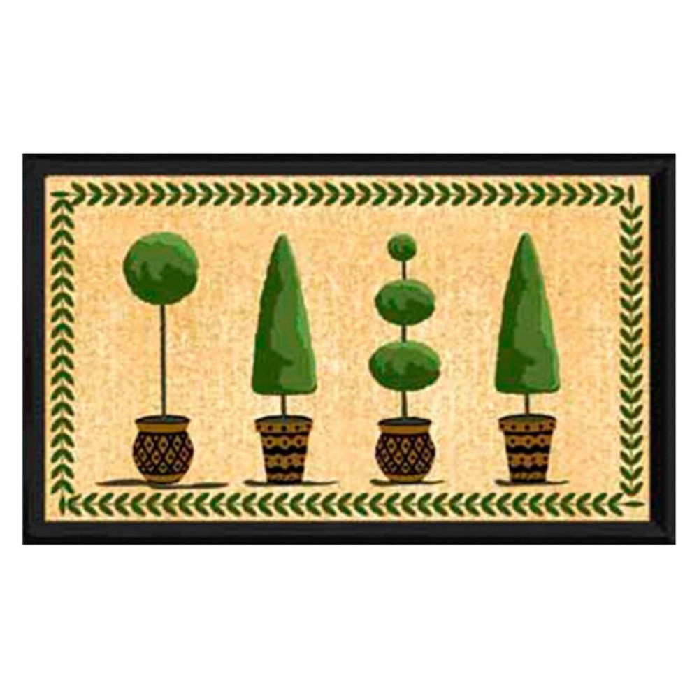 Calloway Mills Topiary Design Outdoor Doormat 17x29 Inches for Entryway