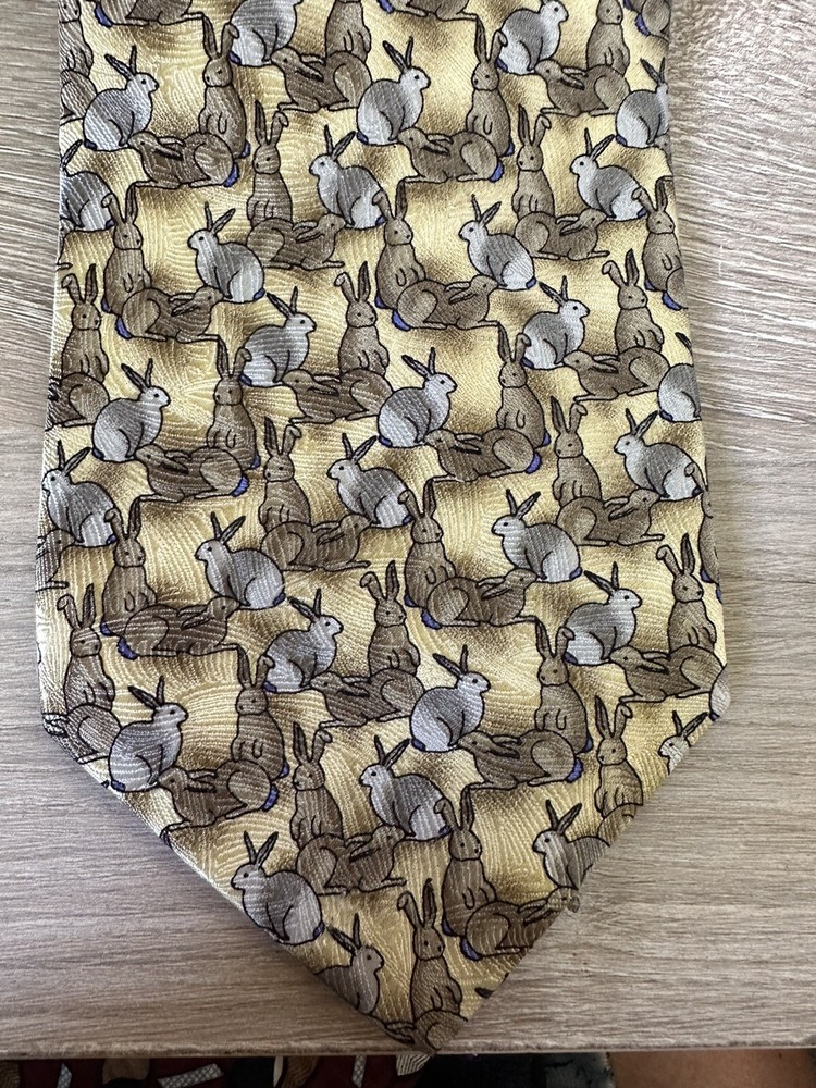 Vintage Men's The Nature Conservancy Silk Tie Cape Hare