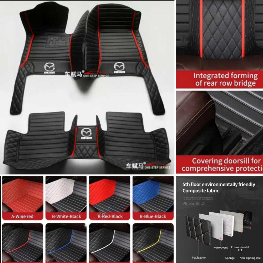 Mazda 2 3 5 6 Custom All-Weather PU Leather Floor Mats & Carpet Liners  