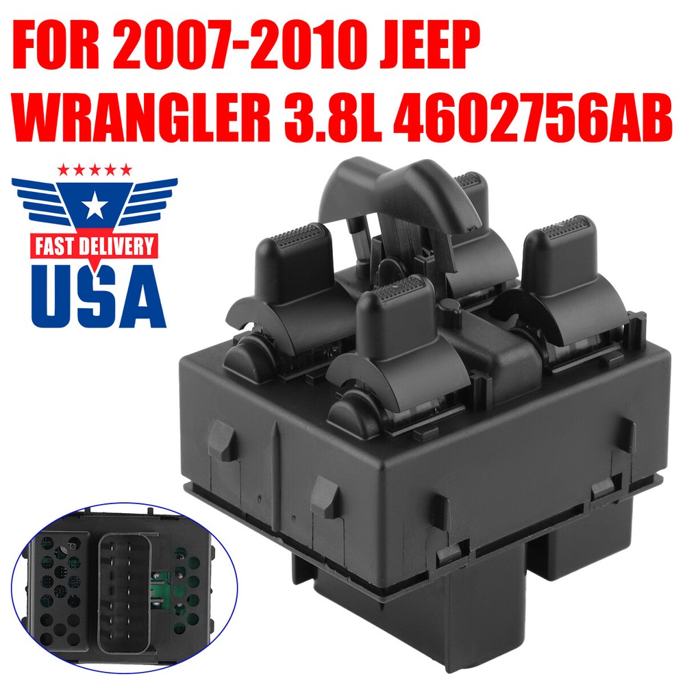 For 2007~10 Jeep Wrangler 4 Door 4602756AB Master Power Window Switch Front Left