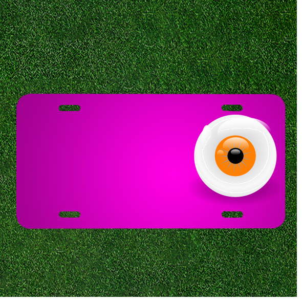 Create Your Unique Car License Plate with Personalized Names on Eyeball Iris Pupil Design
