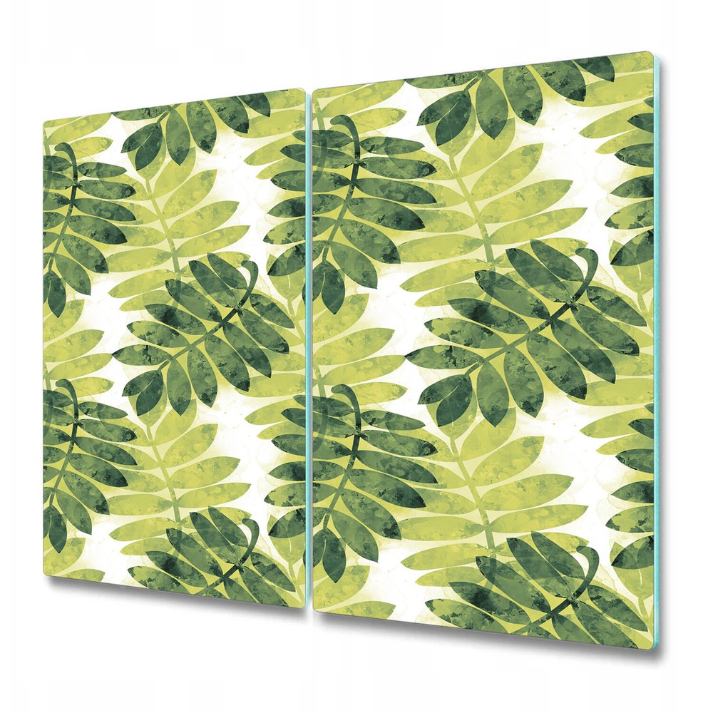 Glass Chopping Board Rowan leaves Spring green Leaf Positive relax 2x30x52
