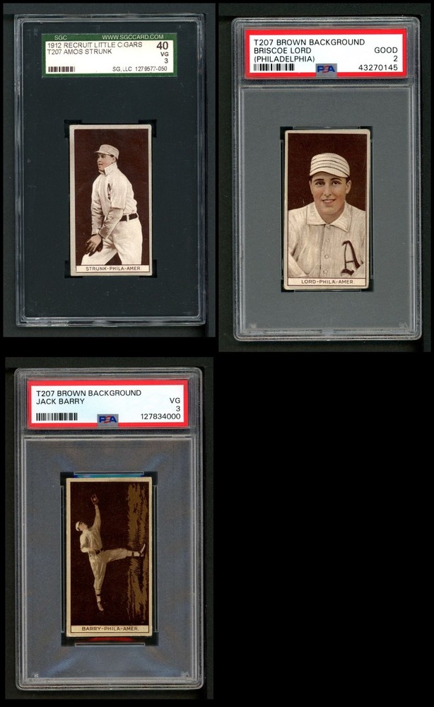 1912 T207 Athletics Almost Complete Team Set 2.5 - GD+ 7211244 (6 / 10 cards)