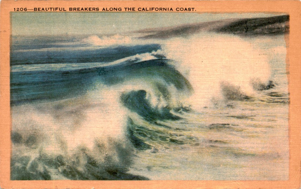 California Coast, Longshaw Card Co., Los Angeles, California Postcard