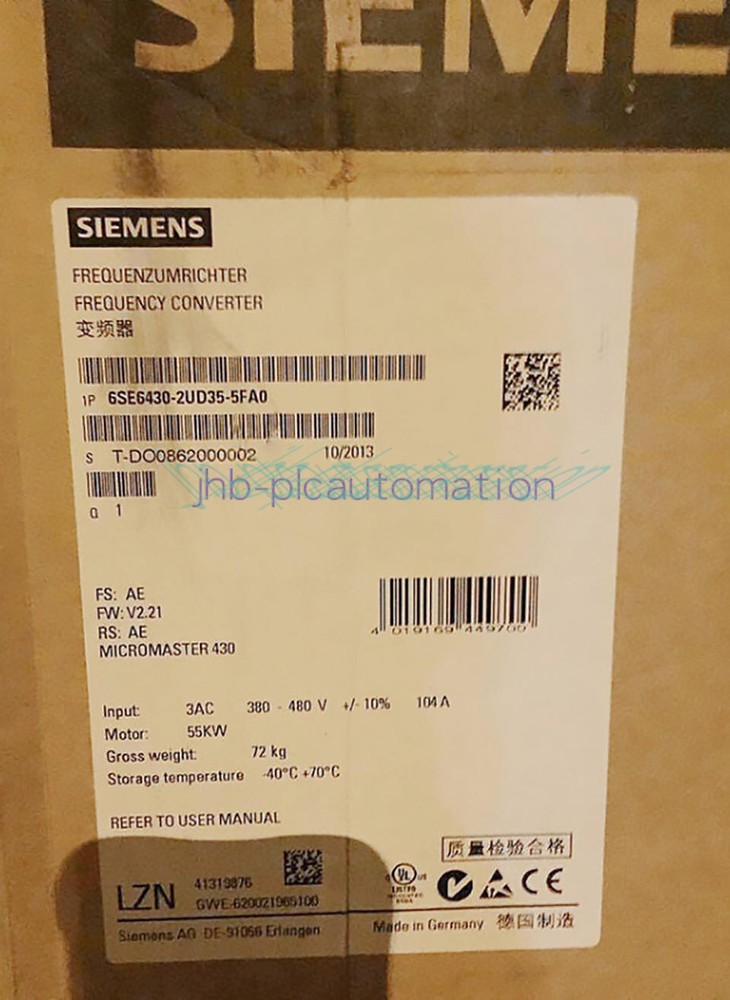 1PC NEW Siemens 55Kw 6SE6430-2UD35-5FA0 6SE6 430-2UD35-5FA0