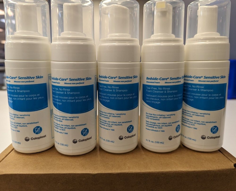 Coloplast Bedside Care No-Rinse Foam Cleanser & Shampoo 5-pack