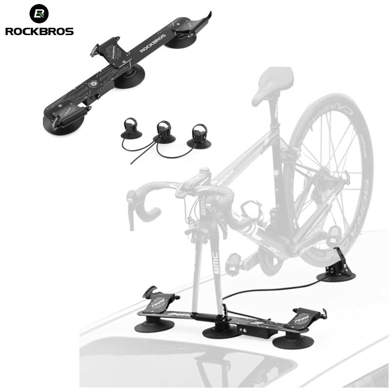 ROCKBROS Electric Suction Cup Bike Rack for Car Roof Top Sucker Quick Release