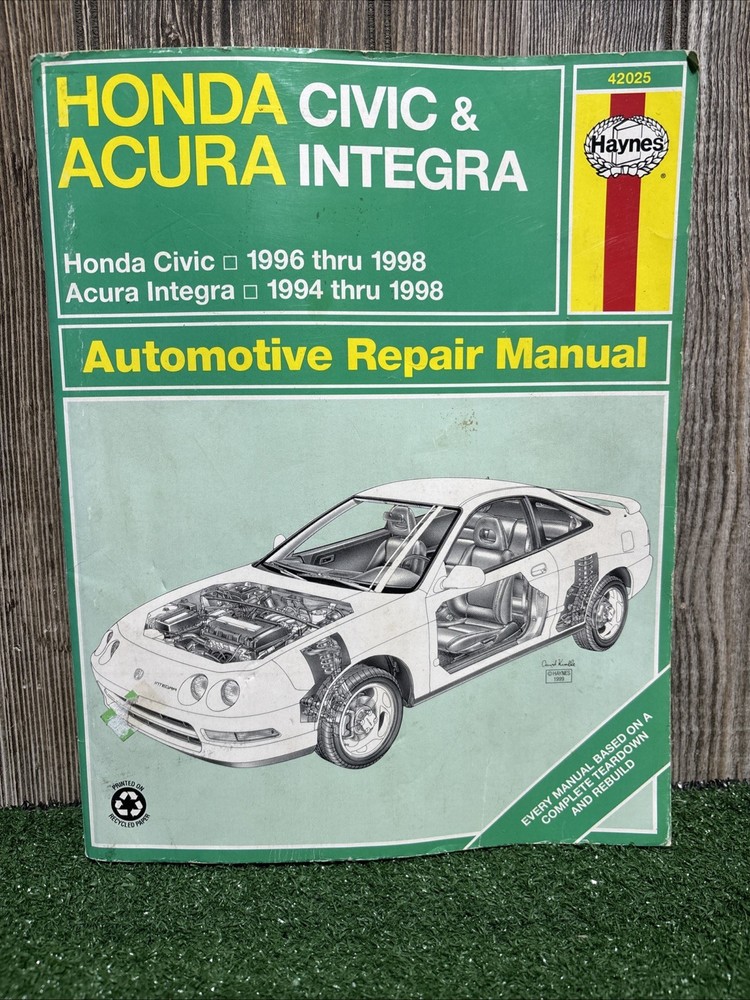 Haynes 42025 Automotive Repair Manual 96-98 Honda Civic, 94-98 Acura Integra ‘99
