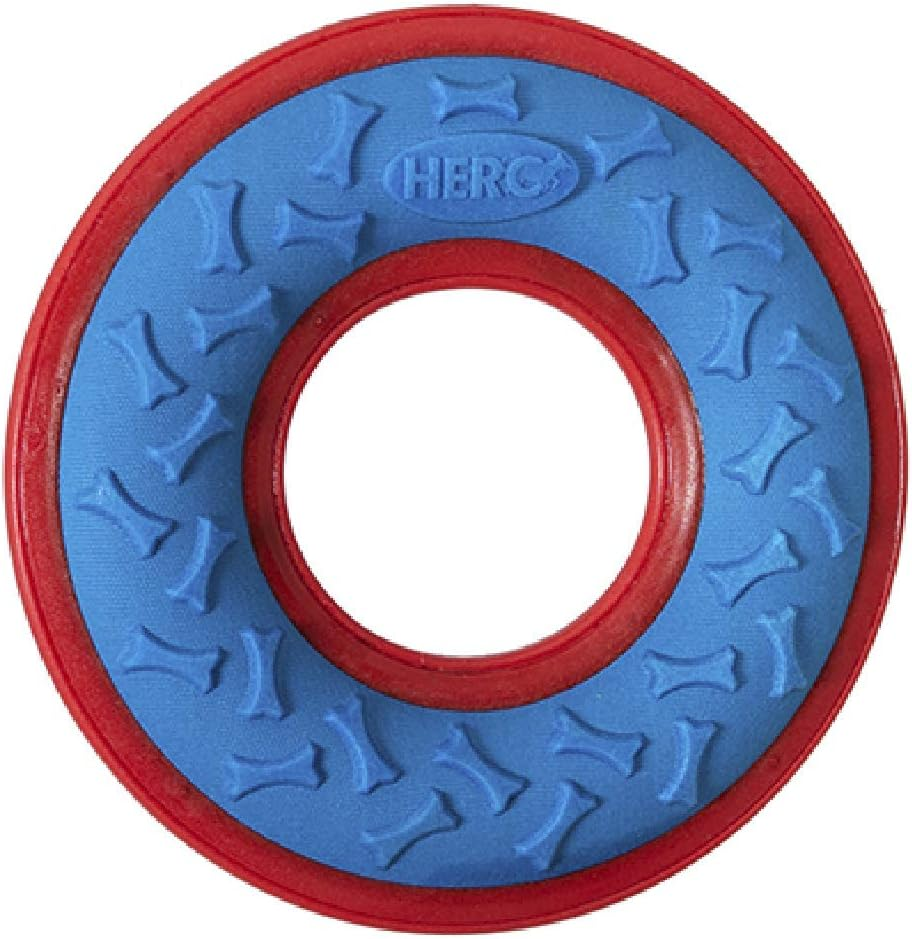 Outer Armor, Fetch Ring Dog Toy, Floats & Squeaks, Blue
