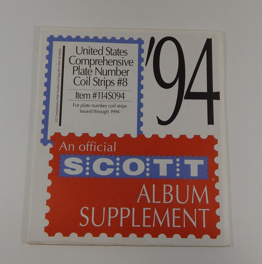 Scott US Comprehensive Plate Number Coil Strips #8 1994 Stamp Album Pages
