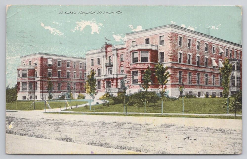 St. Luke's Hospital St. Louis MO 1912 Vintage Postcard Posted