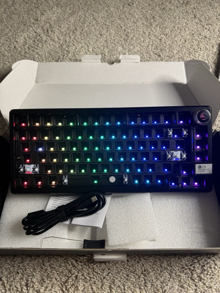 SOLAKAKA KI75 Aluminum Wireless Mechanical Gaming Keyboard, 75% Layout RGB
