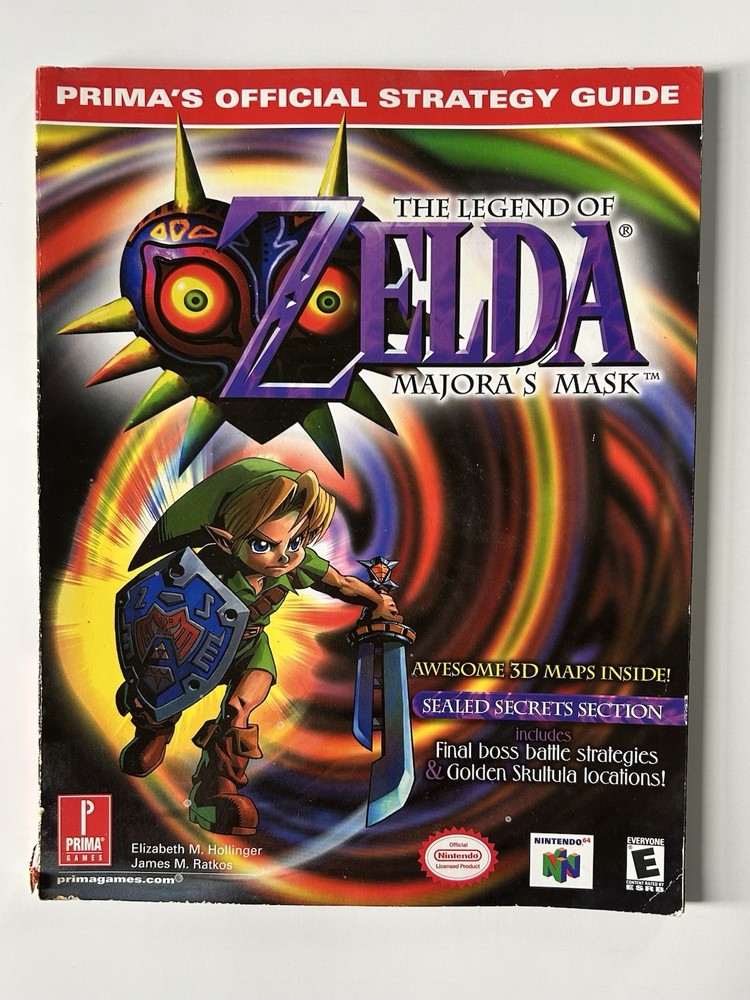 Prima Games The Legend of Zelda Majora's Mask Strategy Guide 3D Maps Nintendo 64