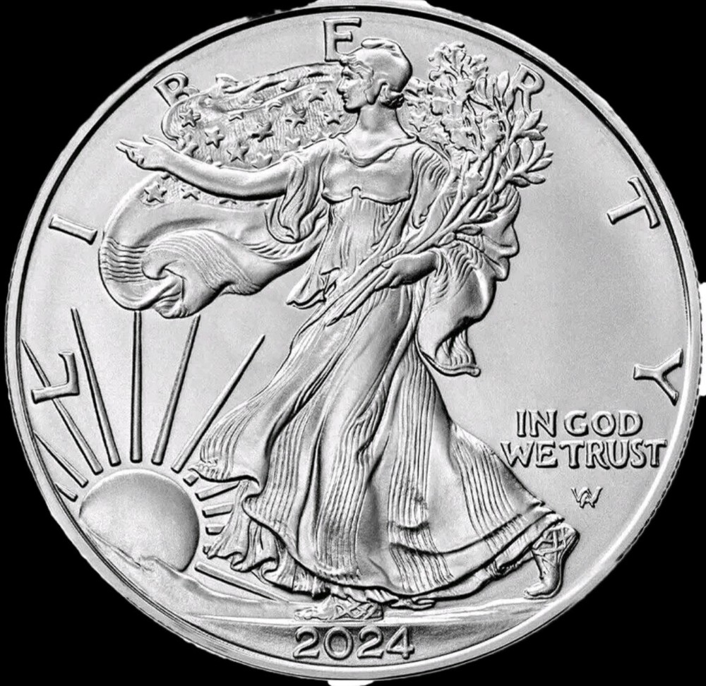 2024 American Silver Eagle $1 Coin 1 oz .999 Fine Silver BU Free Capsule & Ship
