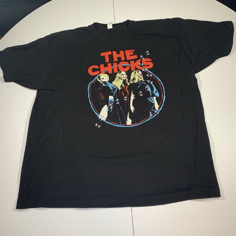 The Chicks 2022 Tour T-Shirt Black Graphic Band Tee Mens Size Large