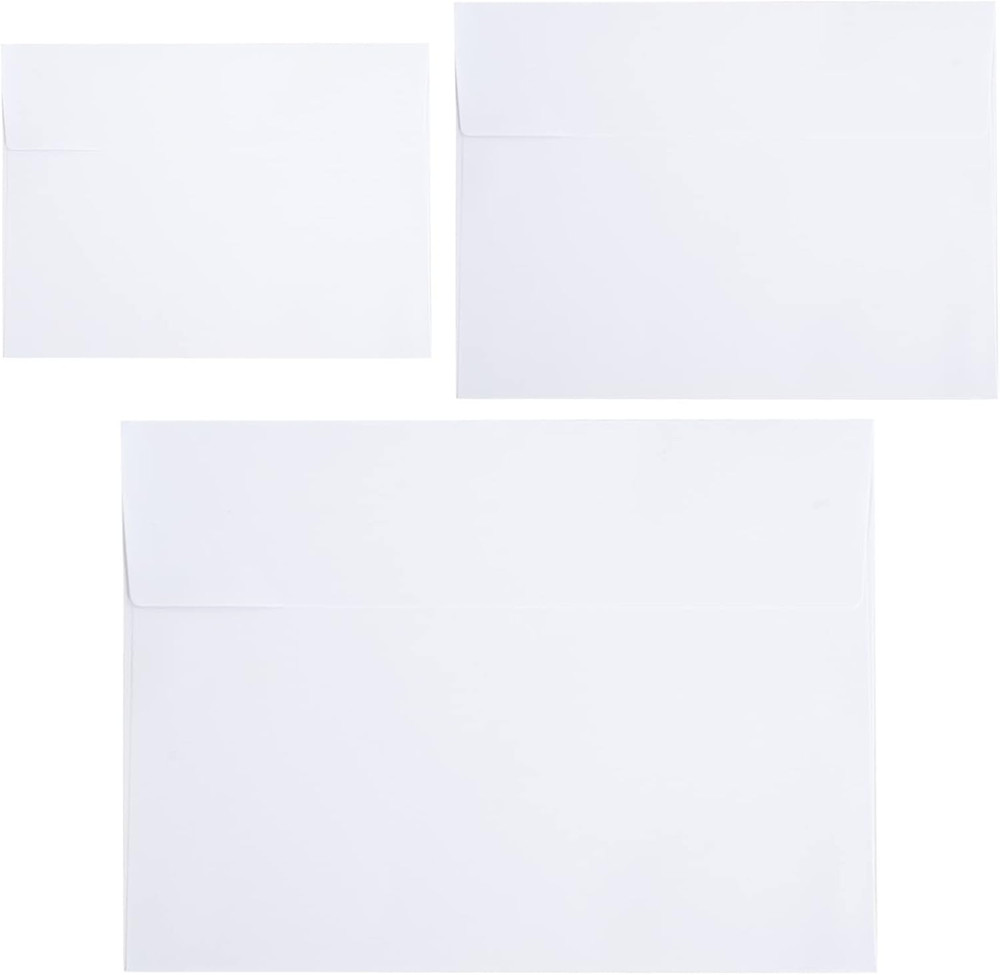 50 Pack 4X6 White A4 Envelopes - Self Seal for Weddings, Invitations, Greeting C