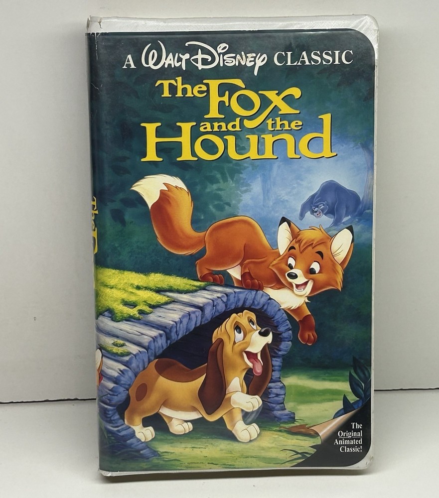 The Fox & the Hound VHS Disney Video Tape Black Diamond Classics VTG Clamshell