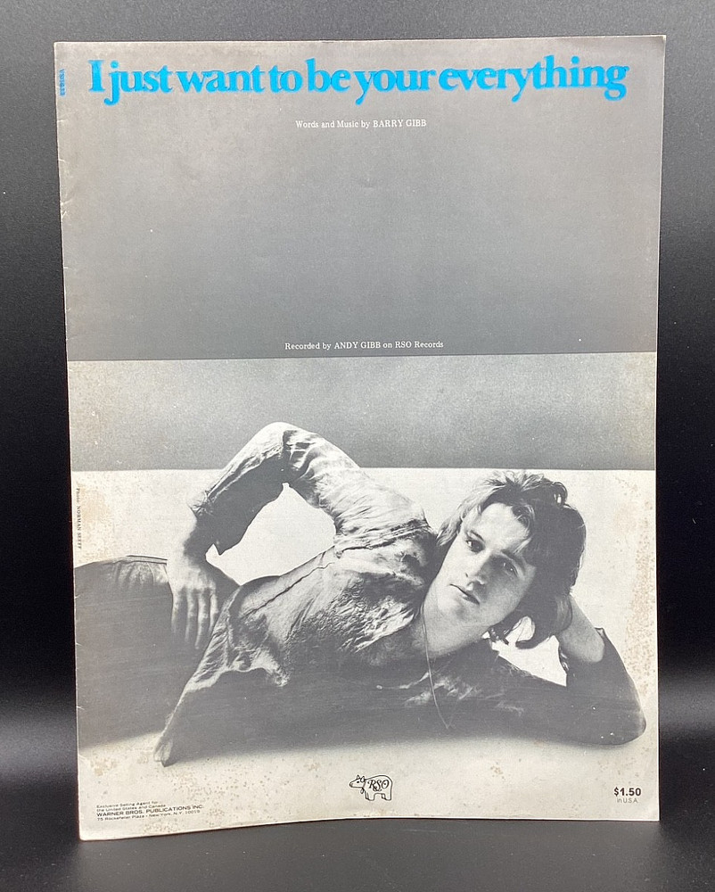 Vintage Sheet Music I JUST WANT TO BE YOUR EVERYTHING (1977) Andy Gibb
