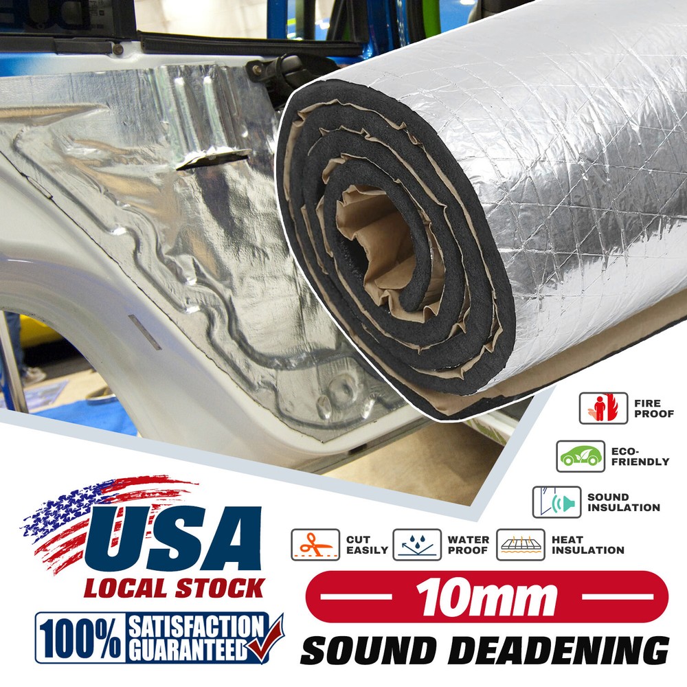 22Sqft Sound Deadener Car Interior Dustproof Noise Heat Shield Insulation Mat US