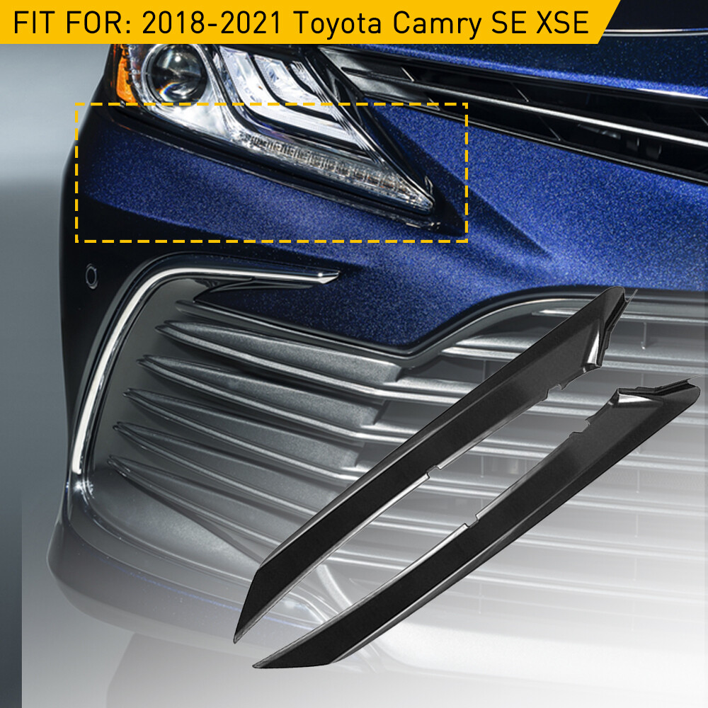 Black Grille Trim Molding for 2018-2022 Toyota Camry SE XSE Bumper