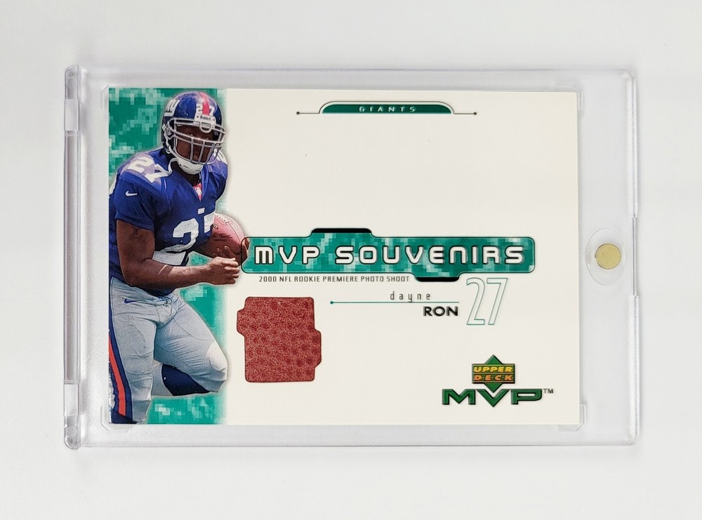 Mint 2001 Upper Deck Mvp Souvenirs Ron Dayne Game Used Football New York Giants