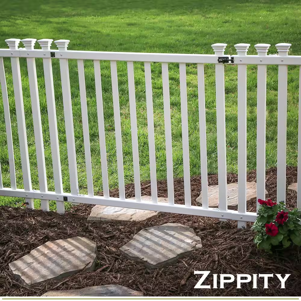 4.3ft W x 3ft H White Vinyl Baskenridge Fence Gate