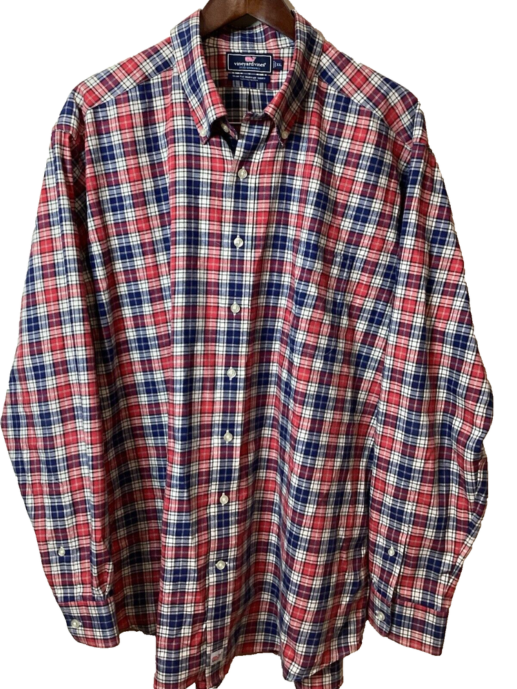 Vineyard Vines Slim Fit Murray Long Sleeve Button Down Men’s Shirt Size XXL