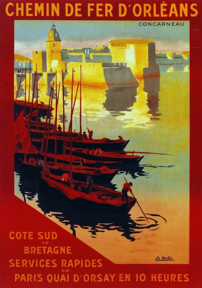 Decor Poster. Fine Graphic Home Art Design. Chemins de Fer Sud Bretagne. 2701