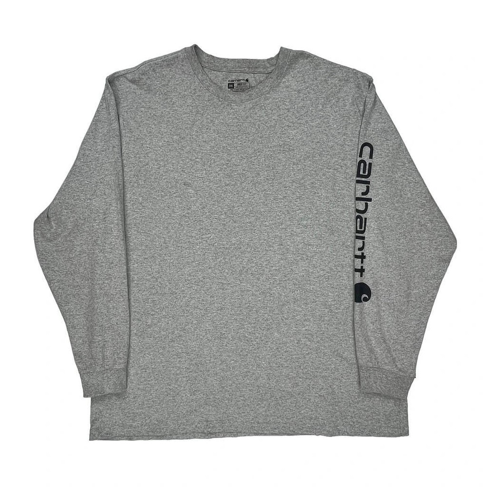Carhartt Long Sleeve T-Shirt - 2XL Gray Cotton