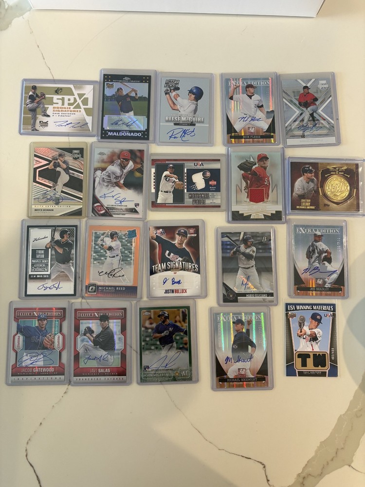 MLB Lot 20 Cards All Autos, Numbered, Patches, Rookies, Relics