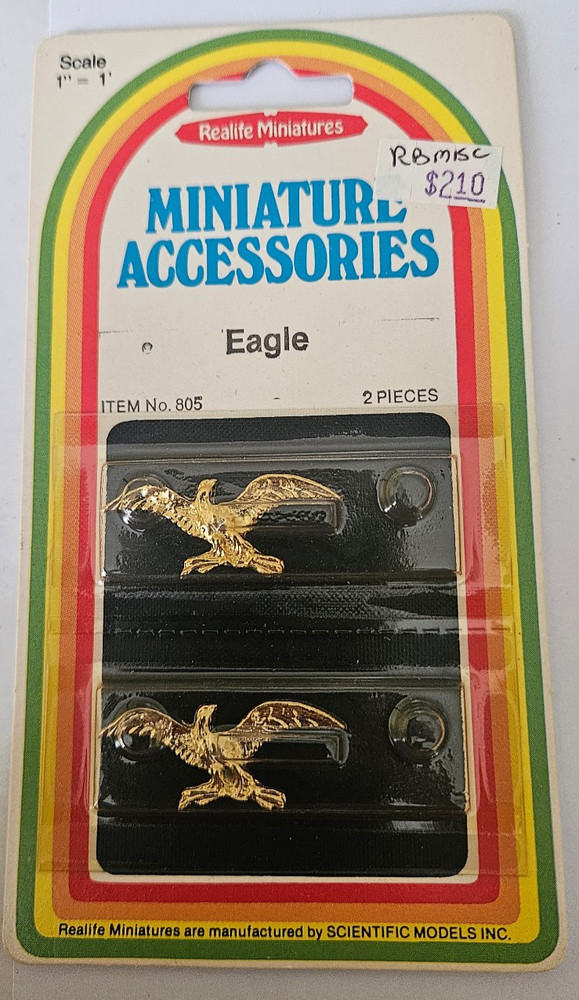 Vintage Realife Miniatures Dollhouse Decorative Eagle #805  1:12 scale