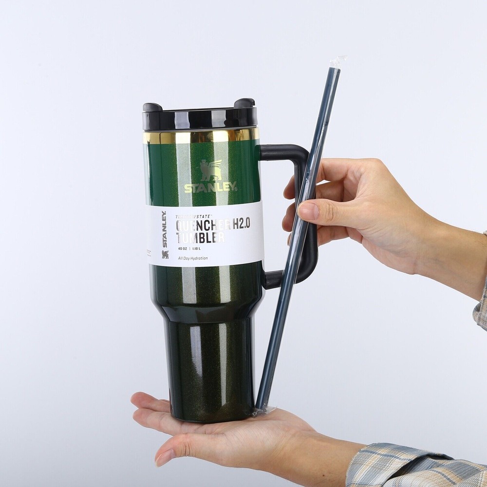 STANIEY X TARGET EIphaba 40OZ H2.0 FlowState Tumbler Wicked Dark Green/Pink*