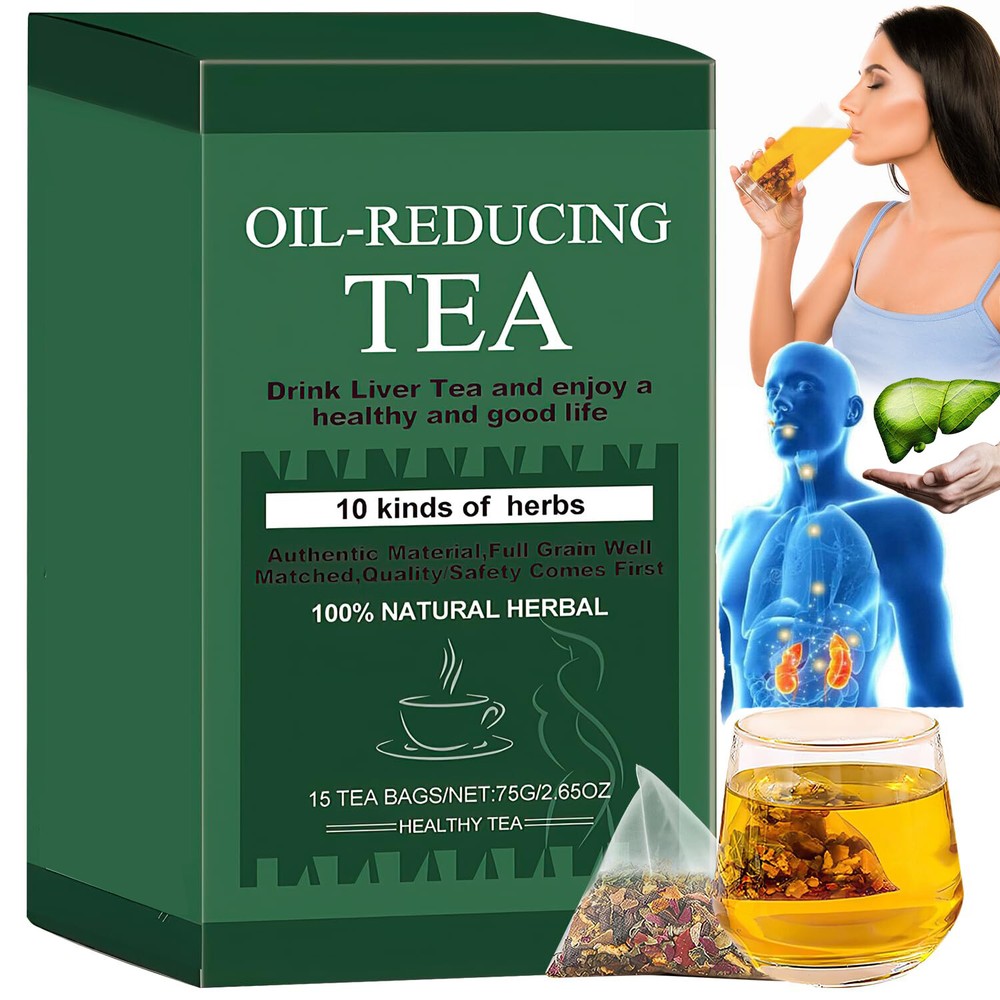 Oil-Reducing Tea-10 Herbal with Excellent Formula, Oil Cleansing Tea for Liver