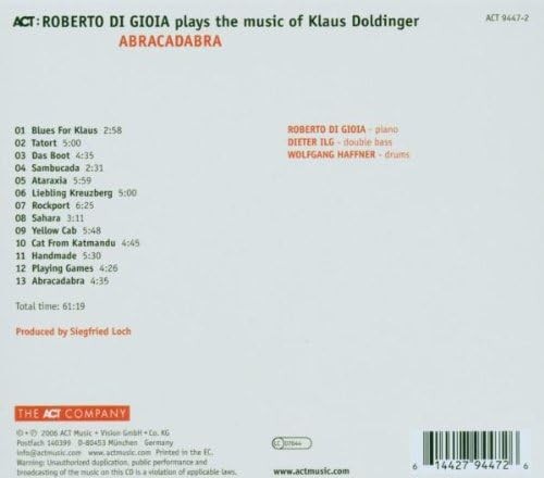 Roberto Di Gioia & Dieter Abracadabra: Plays the Music of Doldi (CD) (UK IMPORT)All Tariffs and Duties included - no additional charges-image
