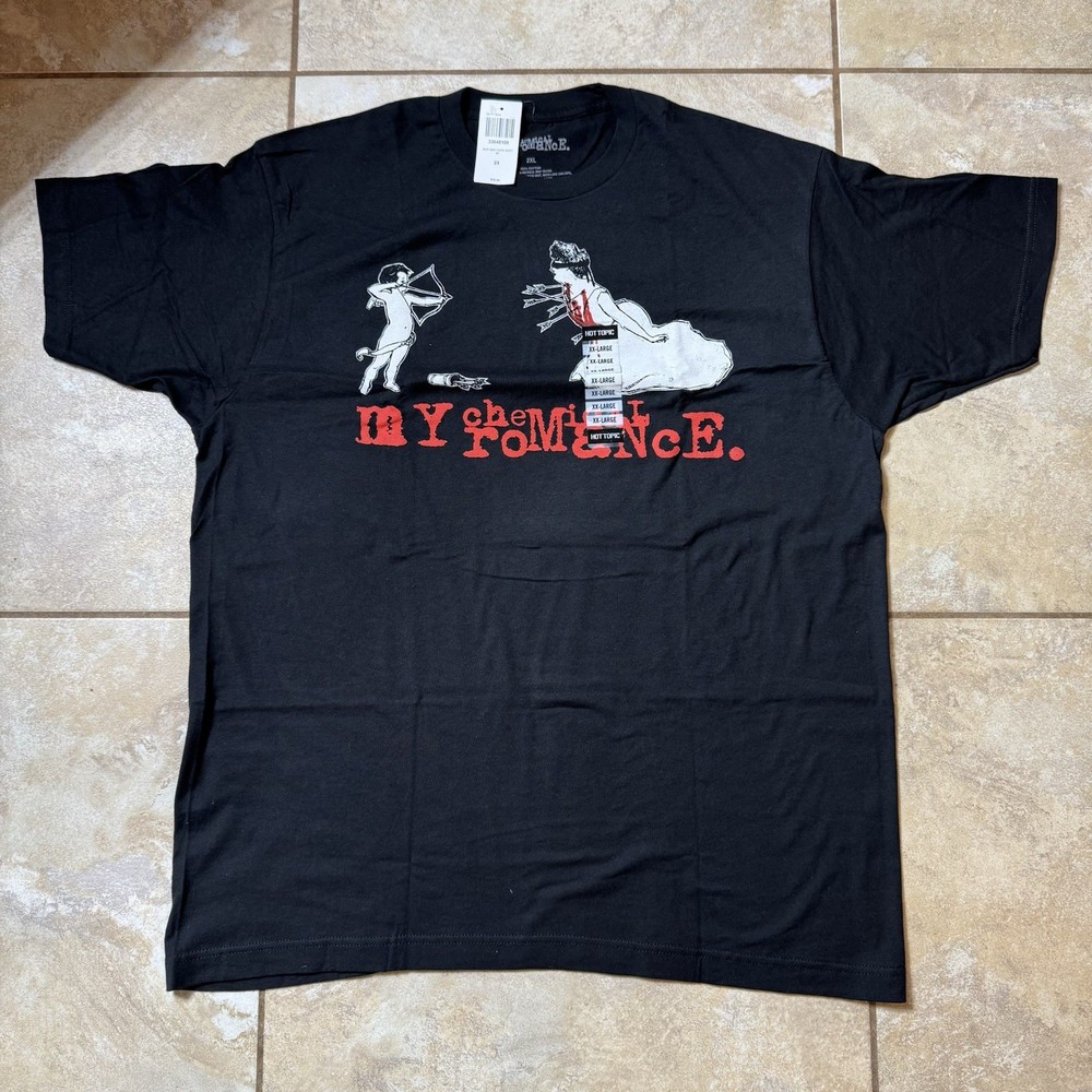 My Chemical Romance Cupid Boyfriend Fit T-Shirt 2XL New With Tags