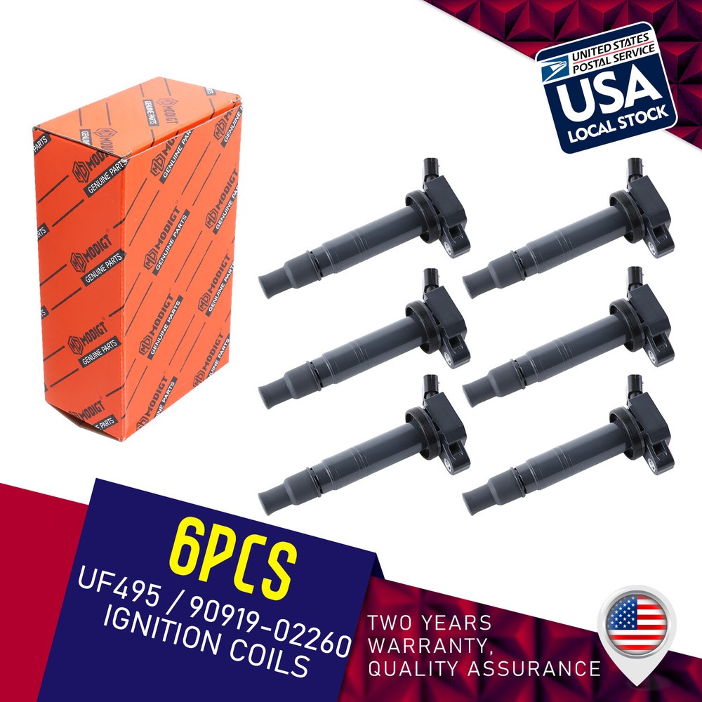 Genuine x6 Toyota Lexus Ignition Coils 2003-2020 I4 V6 V8 90919-02260