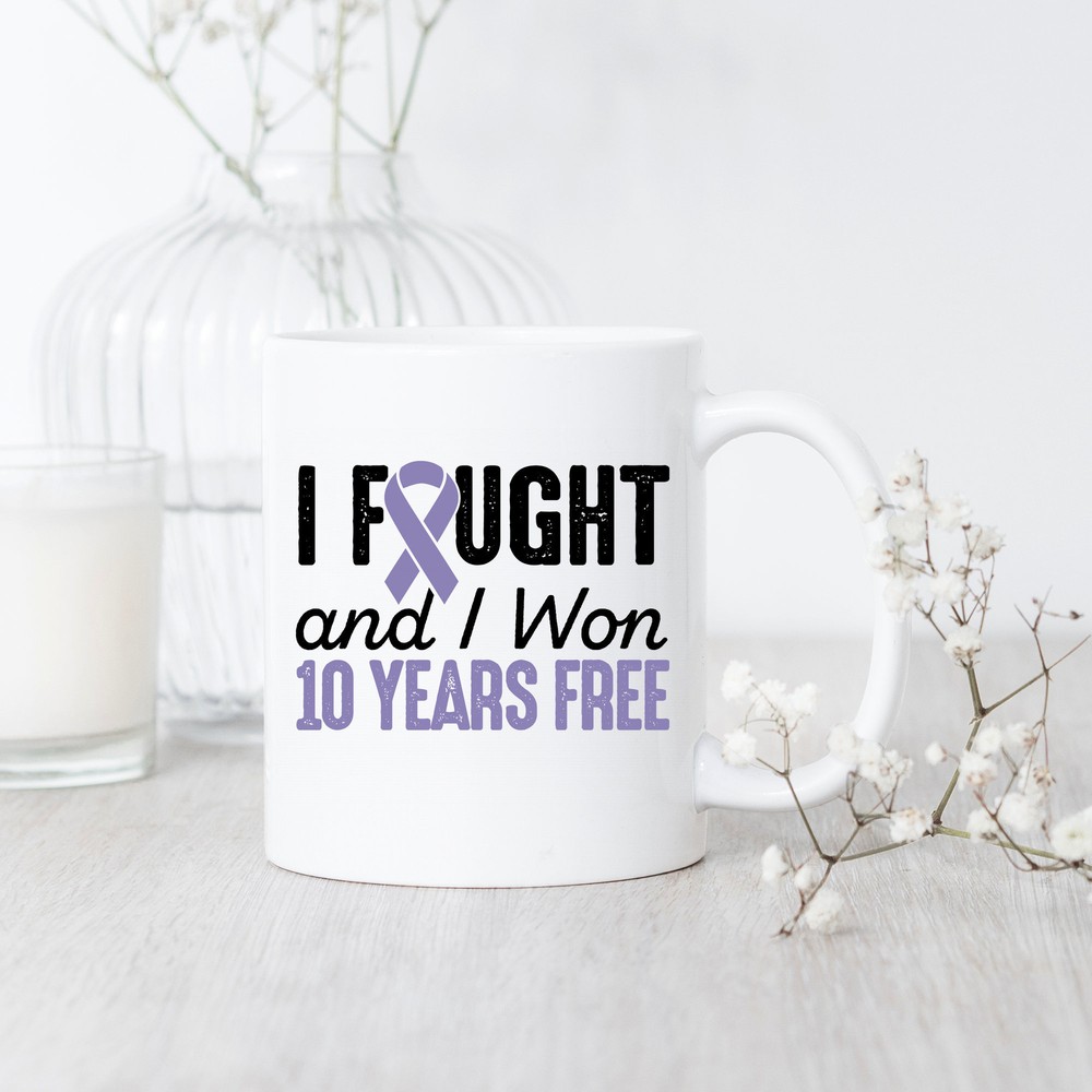 Esophageal Cancerversary 10 Years Free Mug Esophageal Cancer Survivor Esophageal