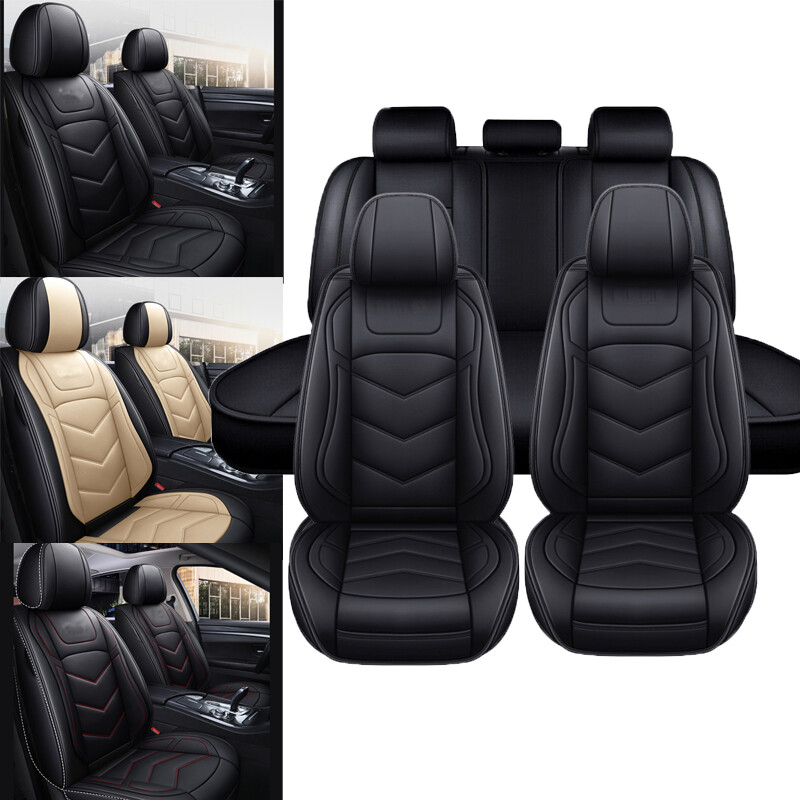 For Acura TLX Car Seat Cover Full Set PU Leather 5-Seats Front &Rear Protector